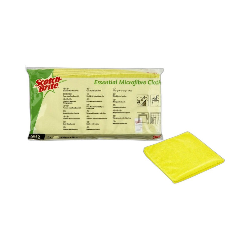 3M Scotch-Brite Mikrofiber Temizlik Bezi Sarı (10 Adet/Paket)