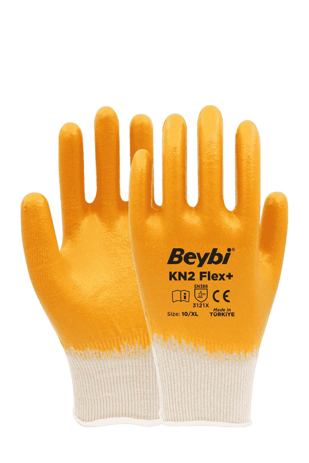 Beybi KN2 FLEX PLUS Pamuklu Nitril Eldiven 10" - (12 Adet/Paket)