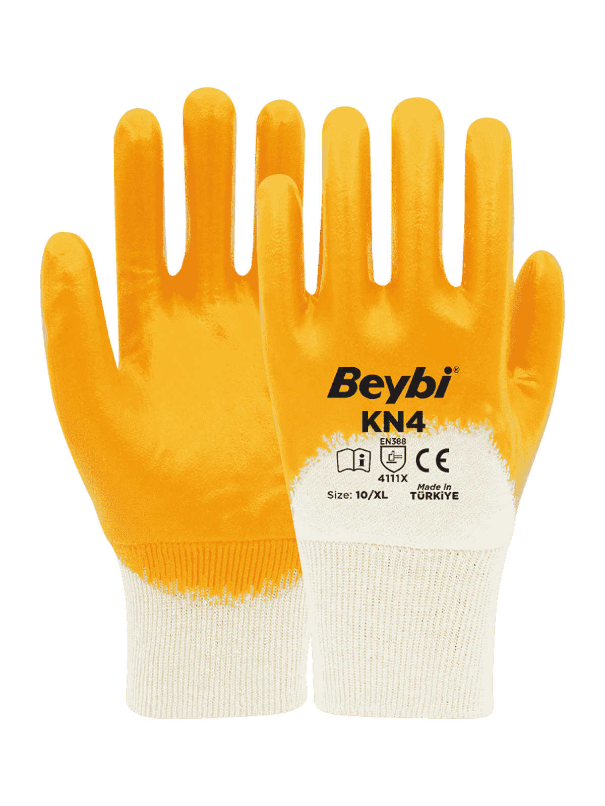 Beybi KN4 Pamuk Nitril Eldiven Sarı