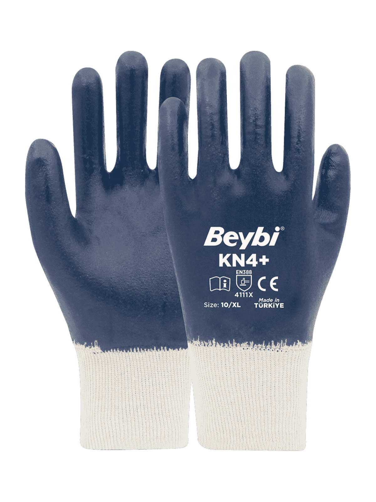 Beybi KN4 PLUS Pamuk Nitril Eldiven Lacivert
