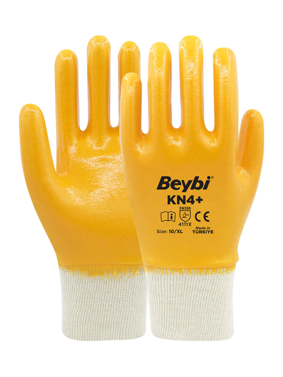 Beybi KN4 PLUS Pamuk Nitril Eldiven Sarı