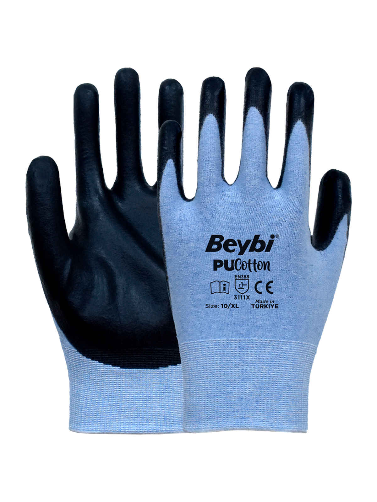 Beybi PU COTTON Poliüretan Kaplı Pamuk Örme Eldiven