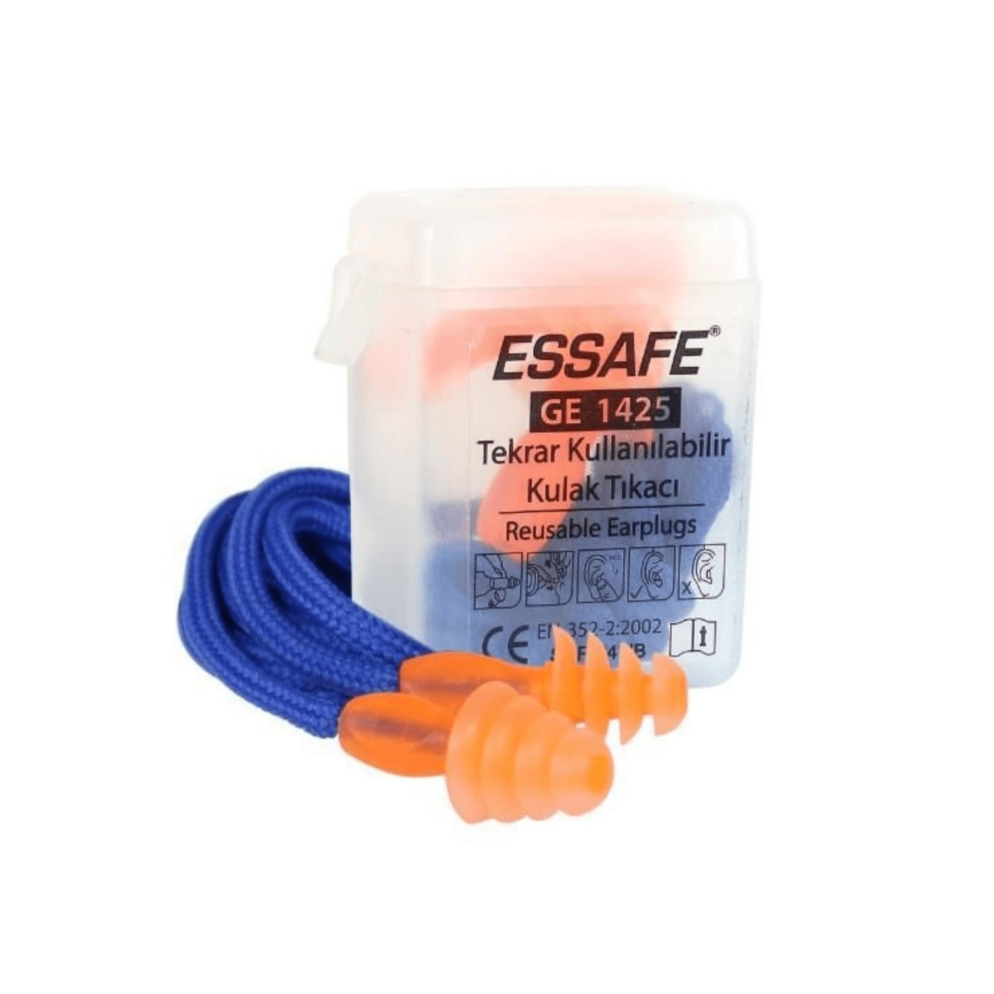 Essafe GE1425 İpli Kulak Tıkacı Kutulu (1 Çift)