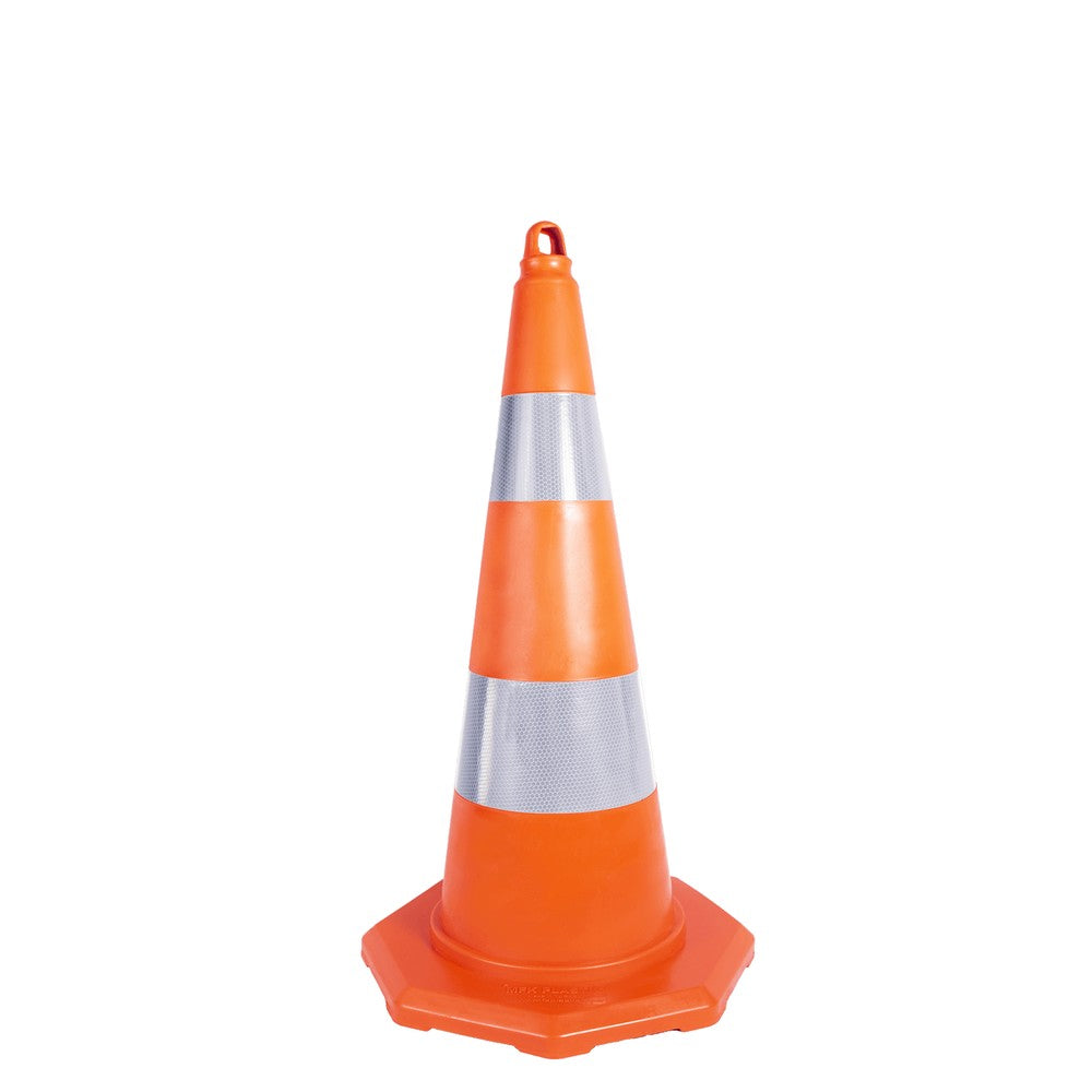 MFK 3270 PVC Trafik Konisi Kırılmaz Çift Reflektifli 75 cm