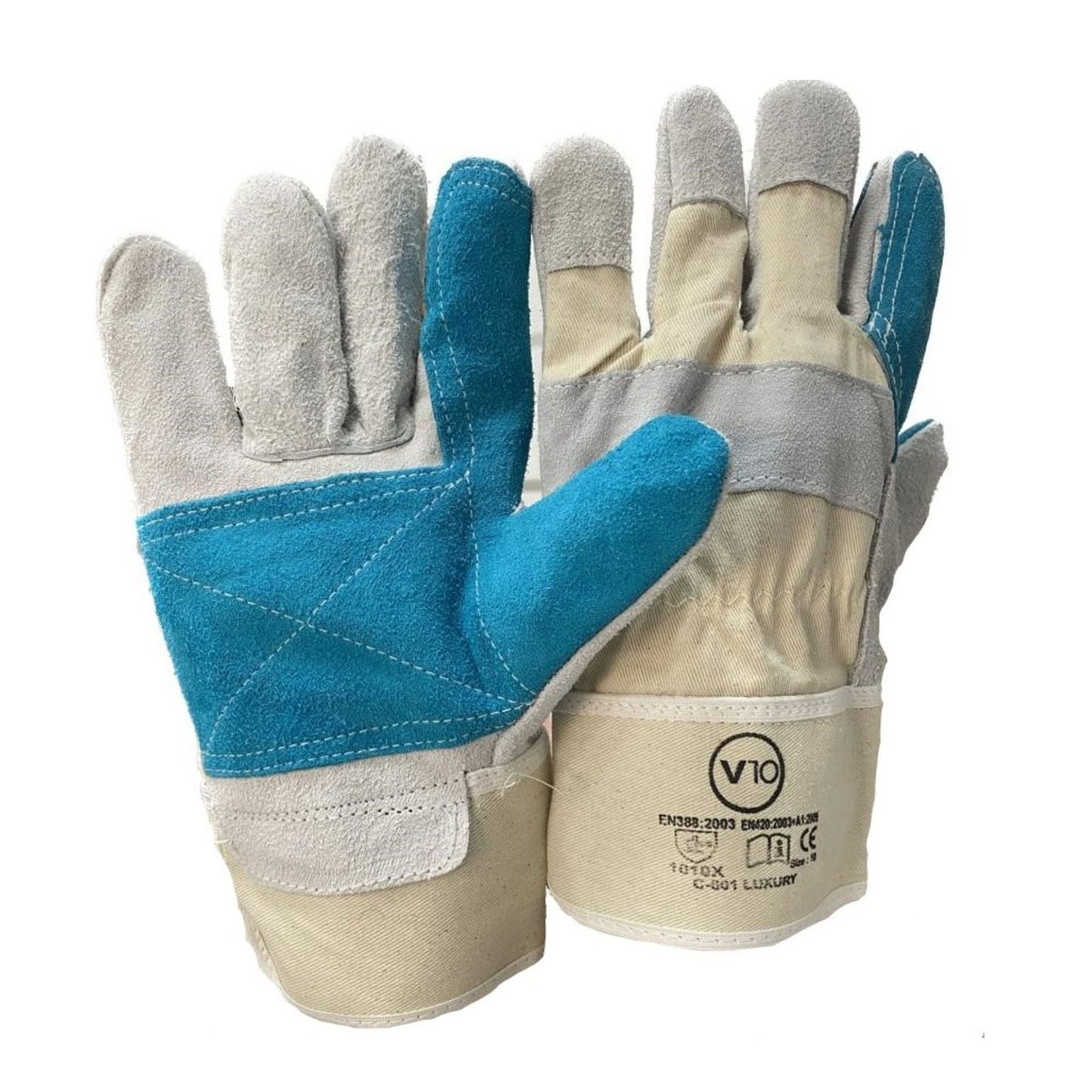 V10 C-801 LUXURY Takviyeli Deri Eldiven (10/XL)