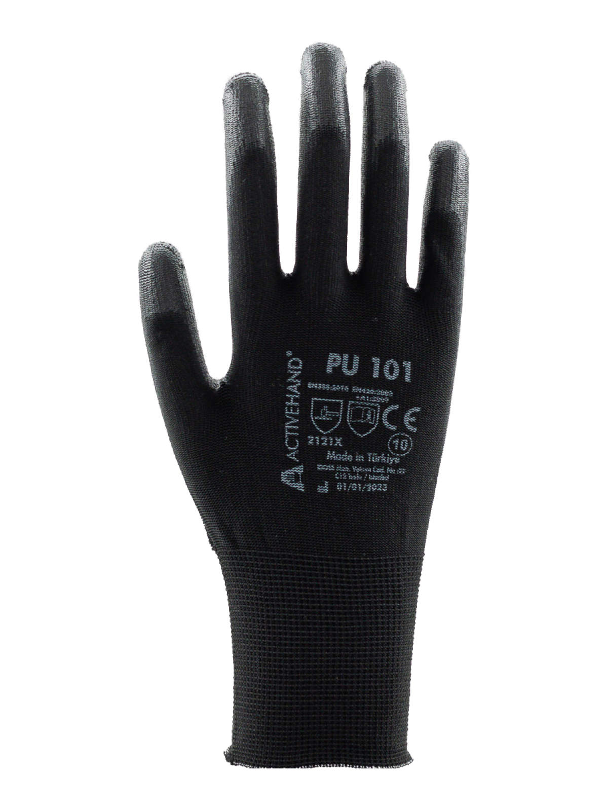 Activehand PU-101 Poliüretan Kaplı Polyester Eldiven Siyah