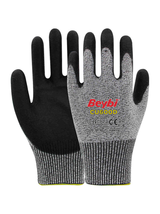 Beybi CU600D PU Kaplı Polietilen Kesilmeye Dirençli Örme Eldiven