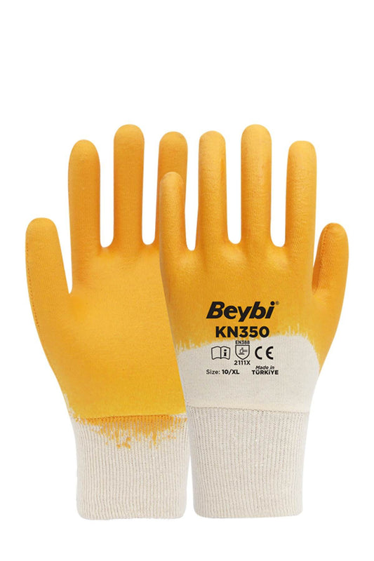 Beybi KN350 Pamuk Nitril Eldiven 9" - (12 Adet/Paket)