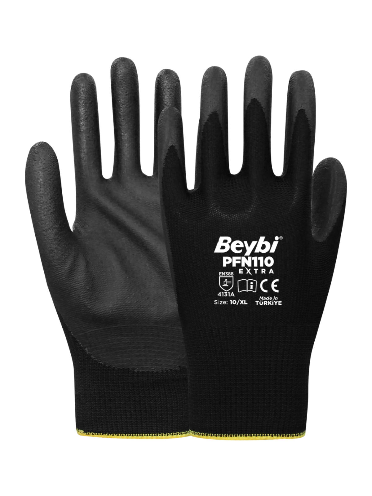 Beybi PFN110 EXTRA Köpük Nitril Kaplı Polyester Örme Eldiven