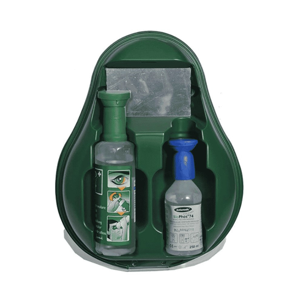Braun Duvar Aparatlı Göz Duşu Set Kimyasal Göz Solüsyonu (250 ml + 500 ml)