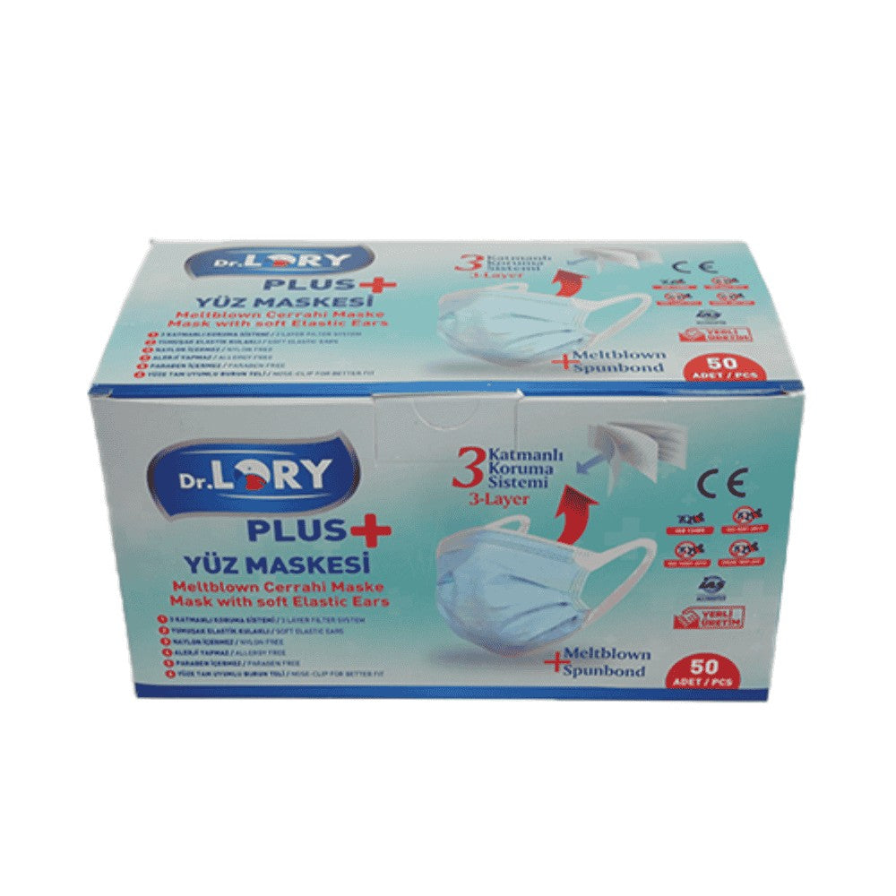 Dr.Lory Plus Cerrahi Maske Tip II R (50 Adet/Kutu)