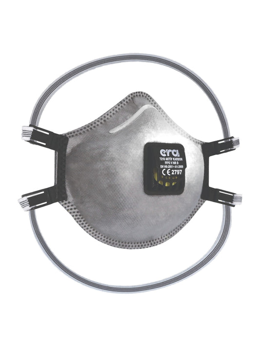 Era 7210 AC V FFP2 NR D Ventilli Aktif Karbon Toz Maskesi (12 Adet/Paket)