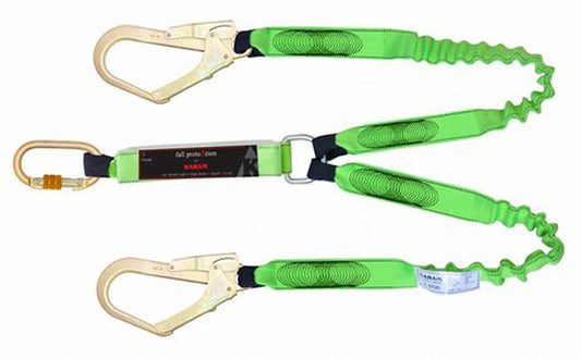 Ka 371A Çift Kol Şok Emicili Elastik Halatlı Karabinalı Lanyard 1.2 Metre