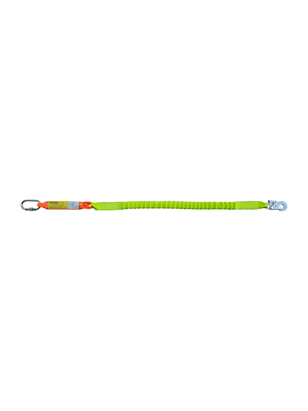 Karam KA397 Şok Emici Tek Kol Elastik Lanyard Karabinalı Küçük Kancalı