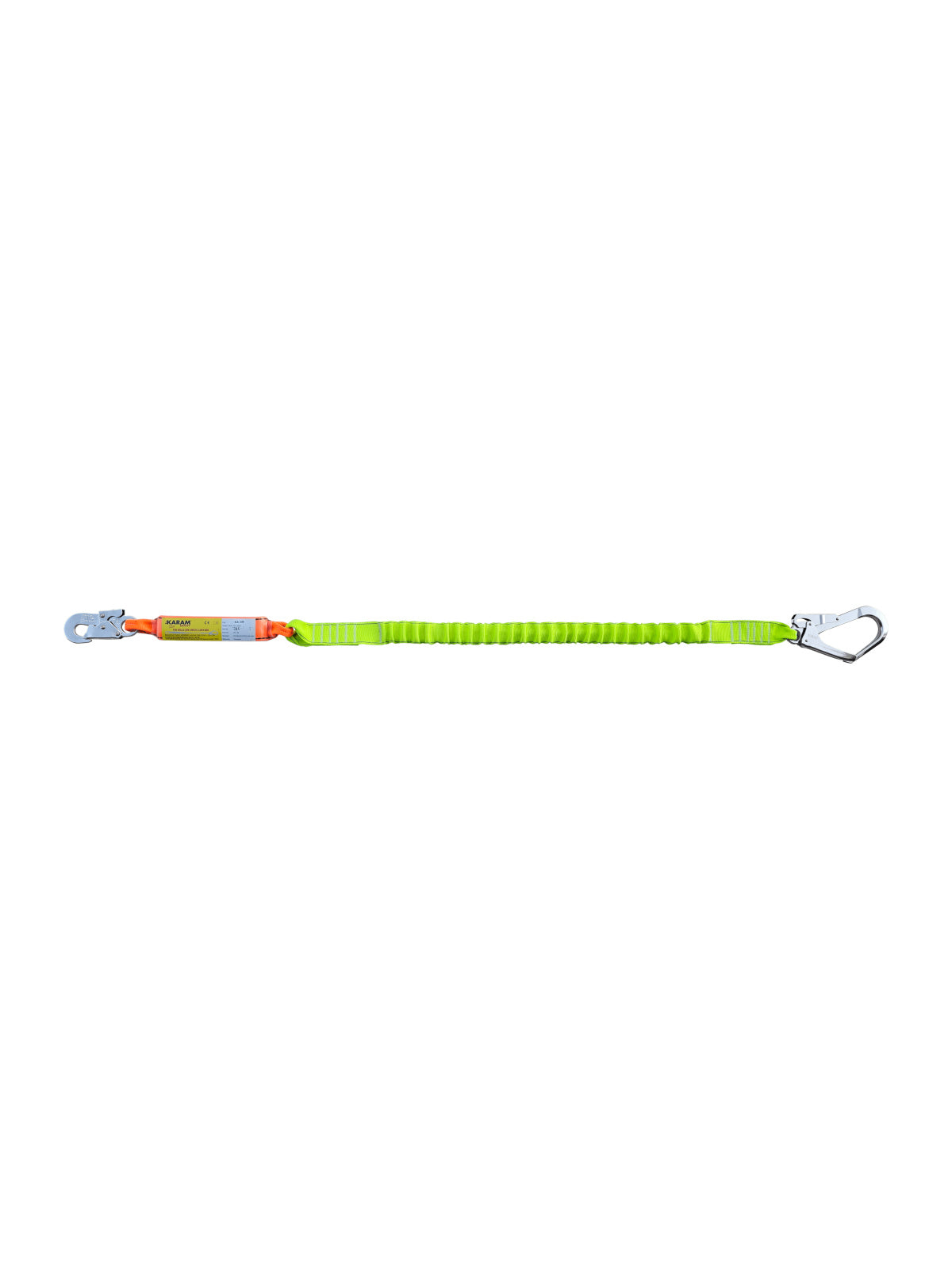 Karam KA399 Şok Emici Tek Kol Elastik Lanyard Küçük Kancalı Büyük Kancalı