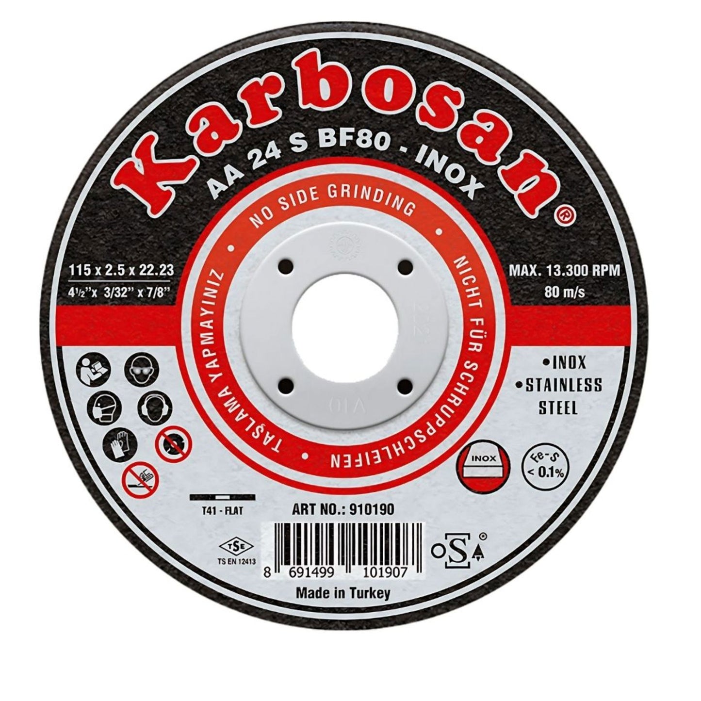 Karbosan 910190 Inox Kesme Taşı 115x2.5x22