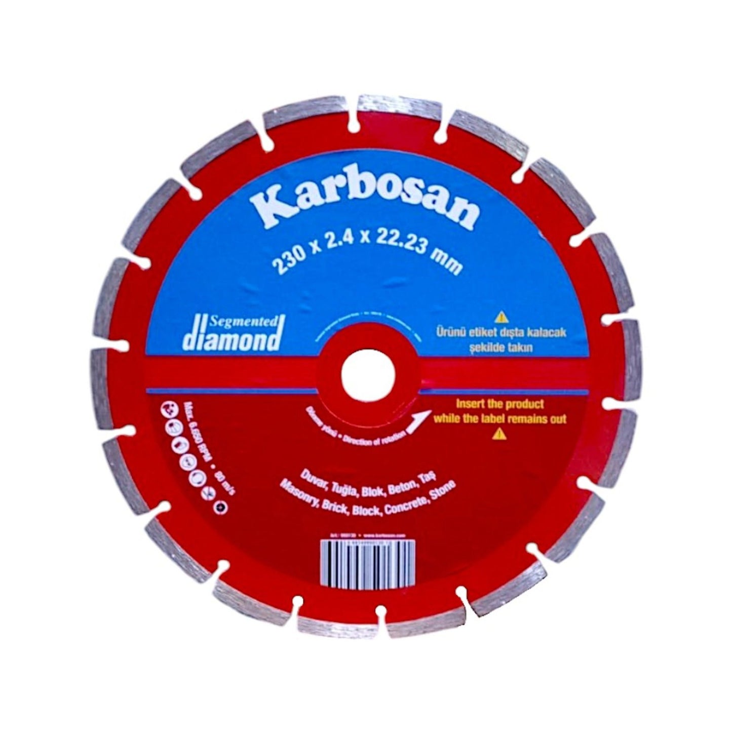 Karbosan 950130 Segmentli Elmas Kesici 230x2.4x22