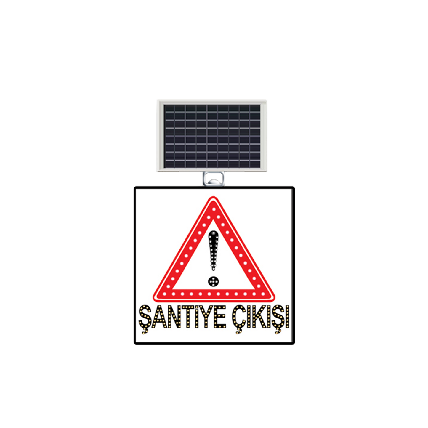 Mfk 9622 Dikkat Şantiye Çıkışı Levhası 60 X 60 X 4 Cm