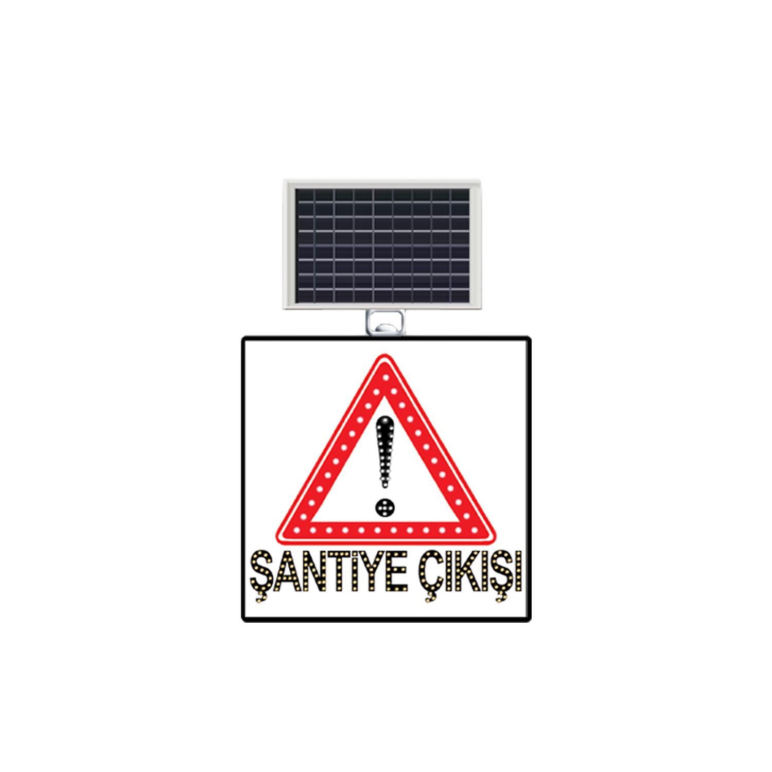 Mfk 9622 Dikkat Şantiye Çıkışı Levhası 60 X 60 X 4 Cm