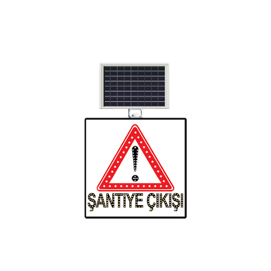 Mfk 9622 Dikkat Şantiye Çıkışı Levhası 60 X 60 X 4 Cm