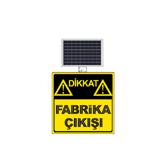 Mfk 9631 Dikkat Fabrika Çıkışı Levhası 60 X 60 X 4 Cm