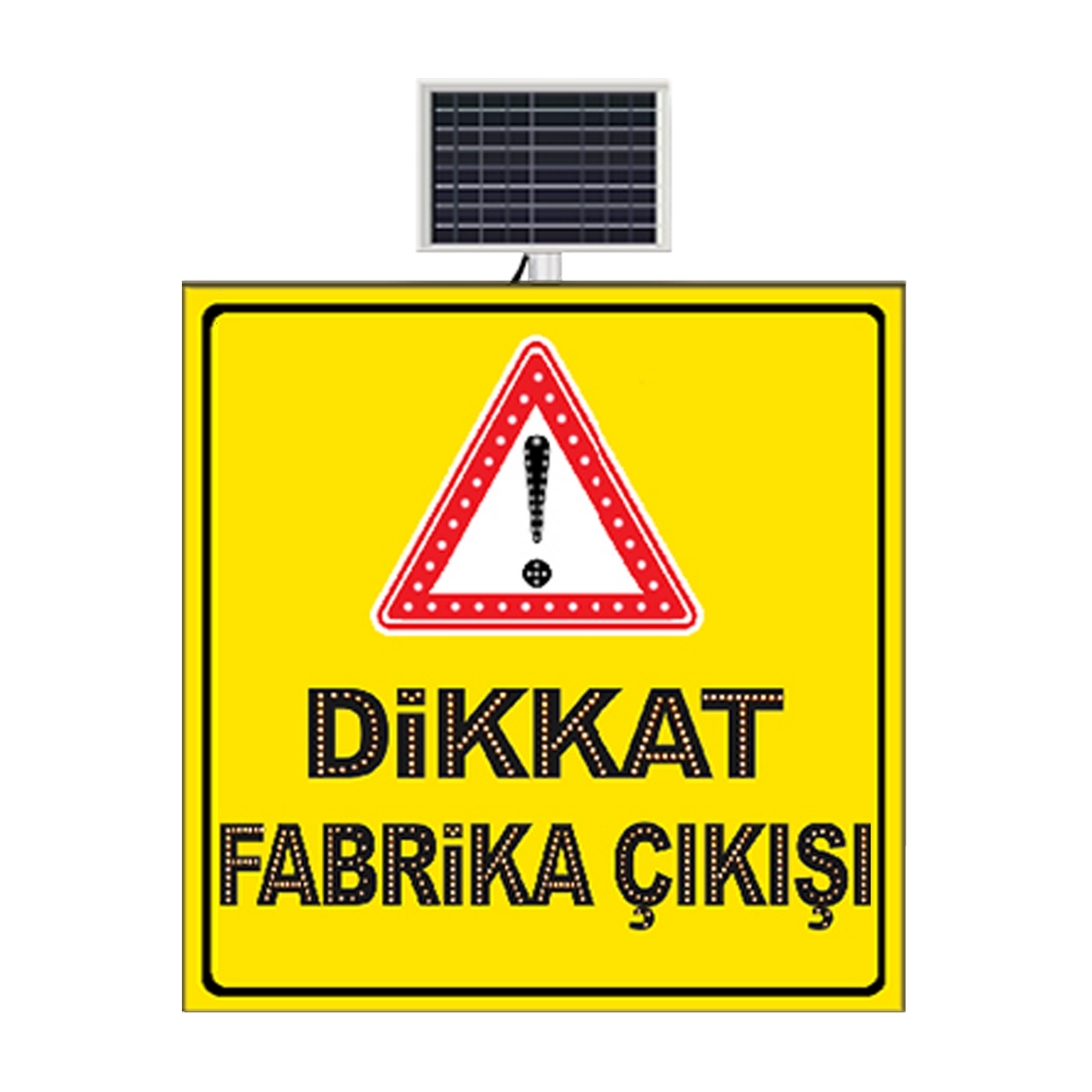 Mfk 9643 Dikkat Fabrika Çıkışı Sarı Zemin 100 X 100 X 4 Cm