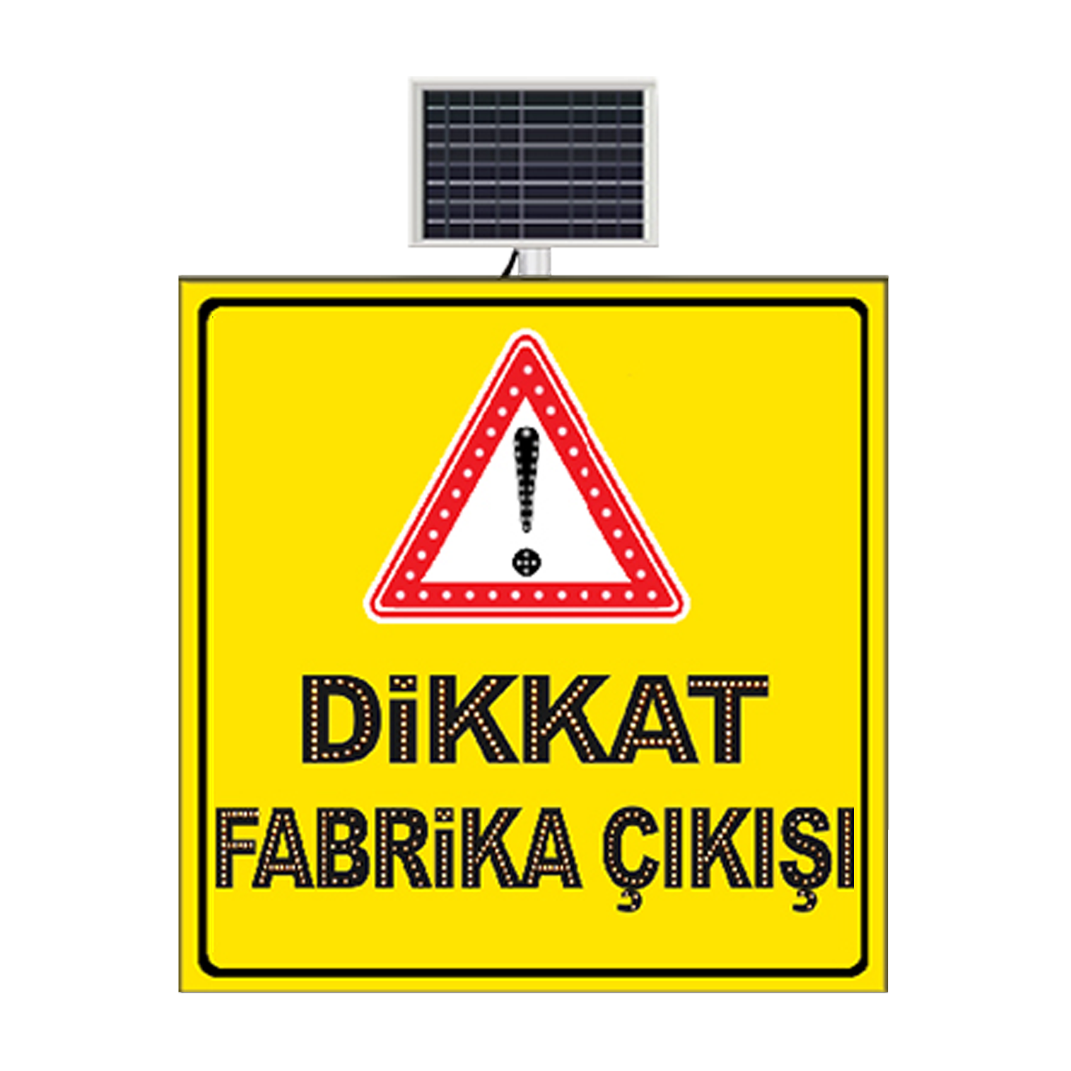 Mfk 9643 Dikkat Fabrika Çıkışı Sarı Zemin 100 X 100 X 4 Cm