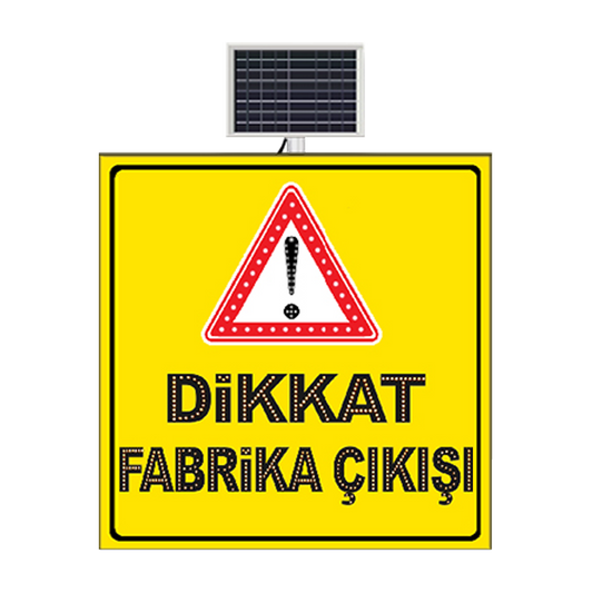 Mfk 9643 Dikkat Fabrika Çıkışı Sarı Zemin 100 X 100 X 4 Cm