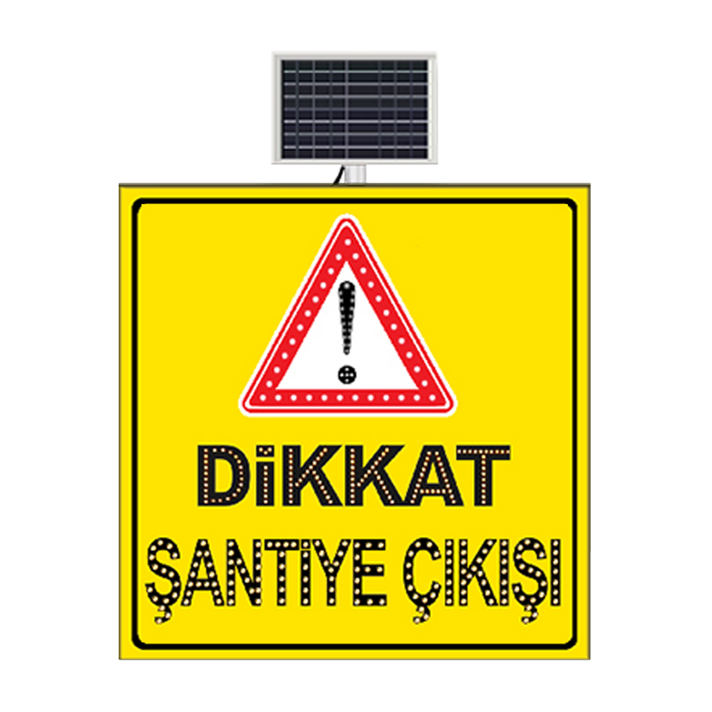 Mfk 9644 Dikkat Şantiye Çıkışı Sarı Zemin 100 X 100 X 4 Cm