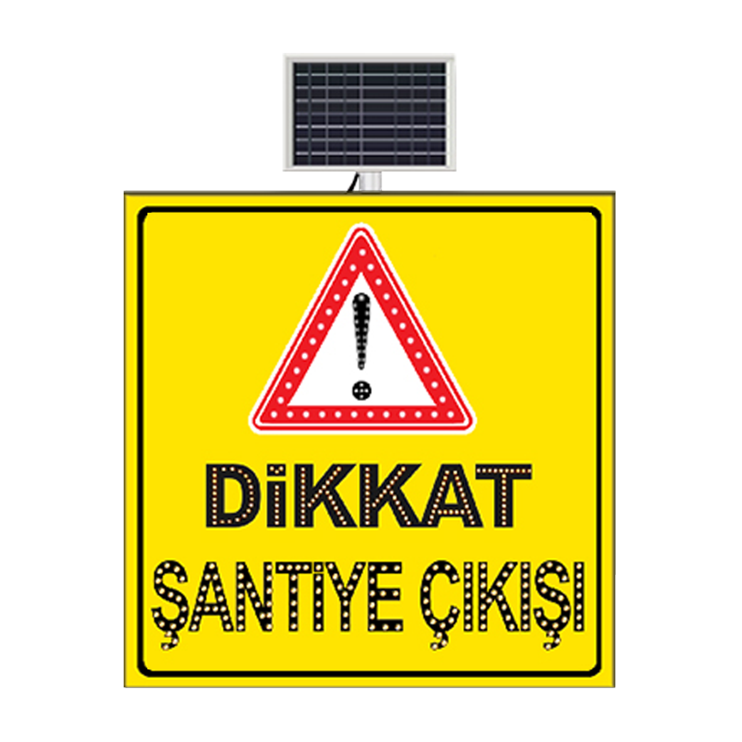 Mfk 9644 Dikkat Şantiye Çıkışı Sarı Zemin 100 X 100 X 4 Cm