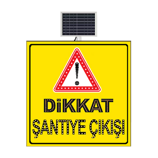 Mfk 9644 Dikkat Şantiye Çıkışı Sarı Zemin 100 X 100 X 4 Cm