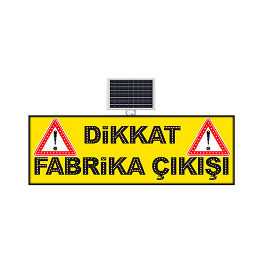 Mfk 9653 Dikkat Fabrika Çıkışı Sarı Zemin 60 X 180 X 4 Cm