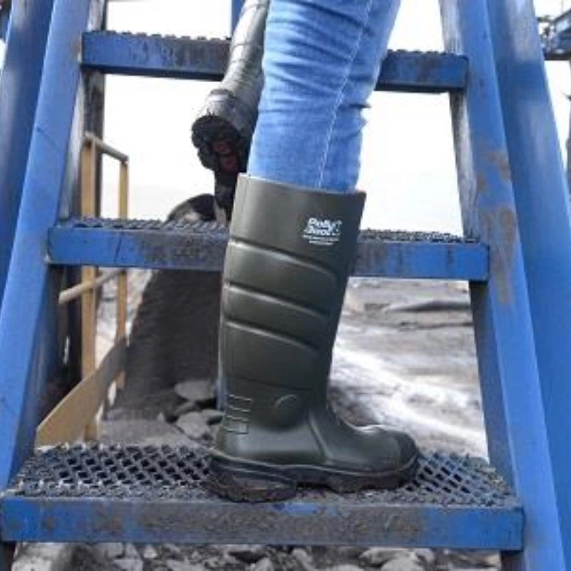 Polly Boot X-POWER S5 Boğazlı Kompozit Burunlu İş Çizmesi (Yeşil-Siyah)