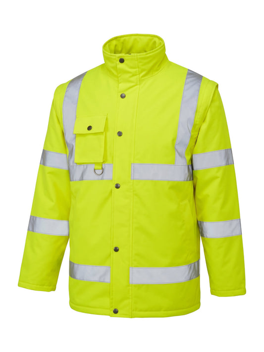 Polly Rain Oxford Polarlı Ceket Yağmurluk (Fosforlu Sarı)