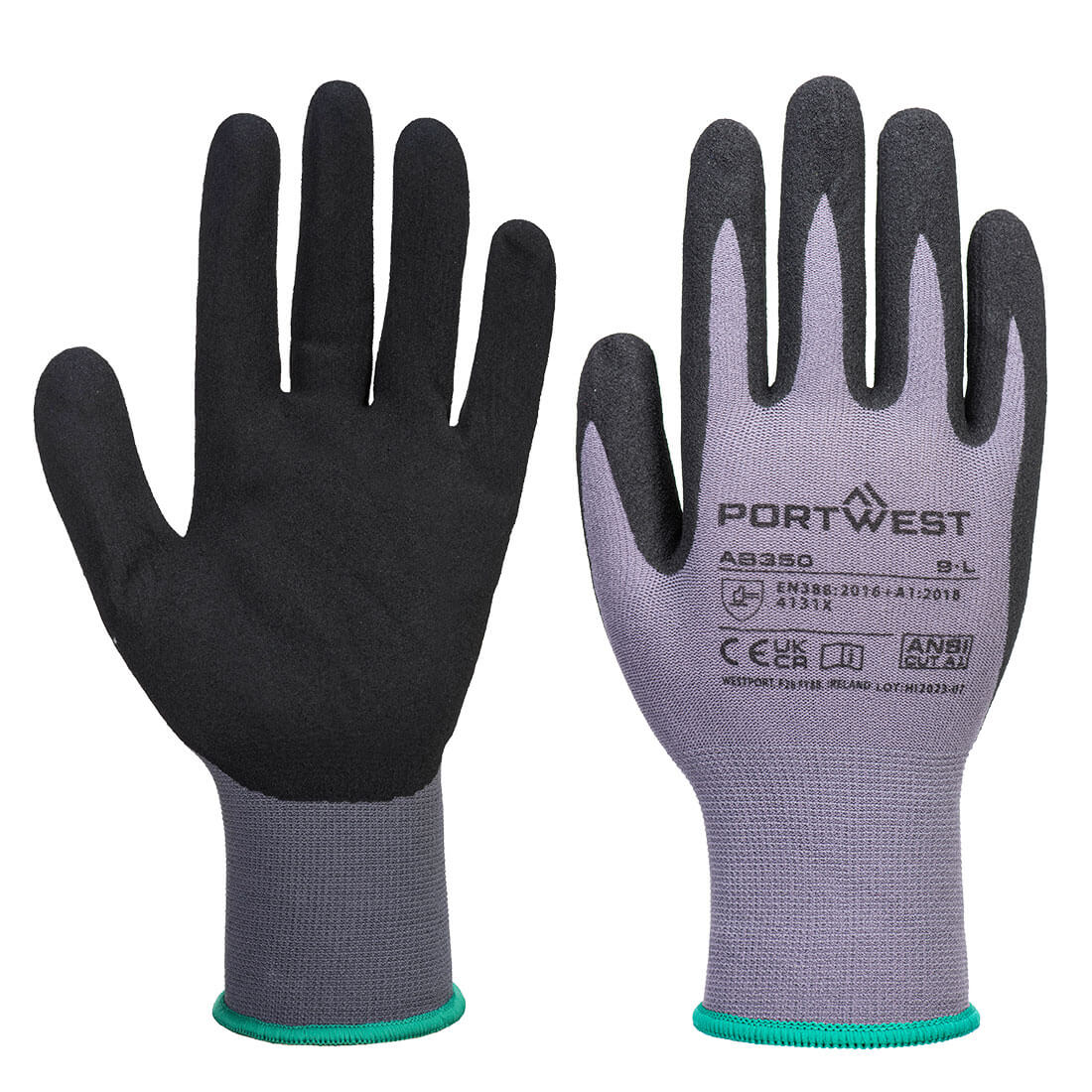 Portwest AB350 DermiFlex Essential Eldiven Gri/Siyah