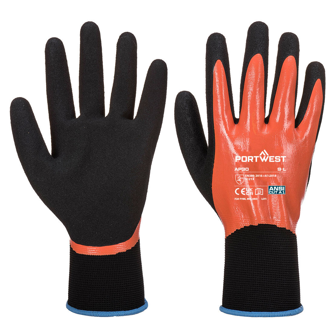 Portwest AP30 Dermi Pro Eldiven Turuncu/Siyah